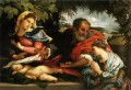 Lorenzo Lotto El Niño Jesús Durmiente con la Virgen San José y Santa Catalina de Alejandría